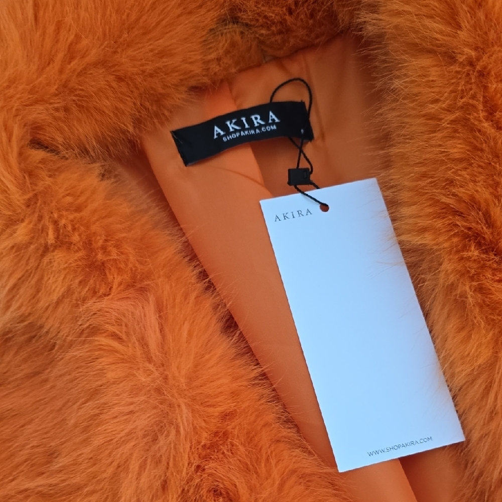 AKIRA Vibrant Orange Teddy Jacket - Picture 3 of 3
